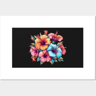 Stunning Tropical Hibiscus Flower Posters and Art